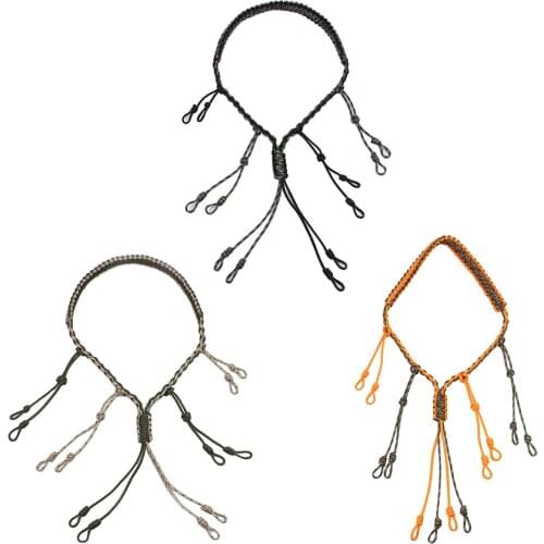 Hunting Decoy Rope Hunting Duck Call Lanyard Cord Hunter Lanyard Whistle Decoy Game Rope Hunting 12 Rings