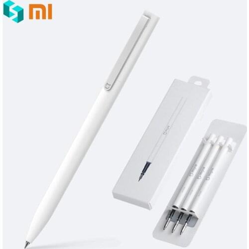 Premium Original Xiaomi Mijia Pen with 0.5mm Swiss Refill 143mm Rolling Roller Ball Mi Xiomi Sign Signing Ballpoint Black Ink