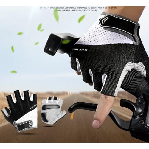1 Pair Gloves Half Finger Breathable Shockproof for Cycling Climbing Outdoor EDF