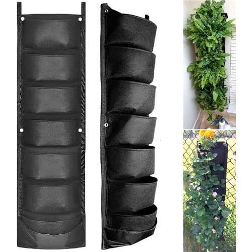 Hanging Planter Flower Pots Planting Hang Bags Waterproof Felt Flowerpot Decorate Flower Pot Indoor Outdoor Gardening Decoration