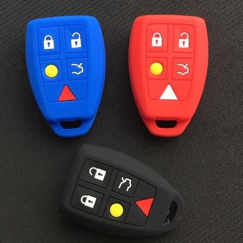 Silicone Car Key Cover For VOLVO S40 C30 C70 Starline A93 Porta Llaves Pared Casa Car Key Cover Mercedes