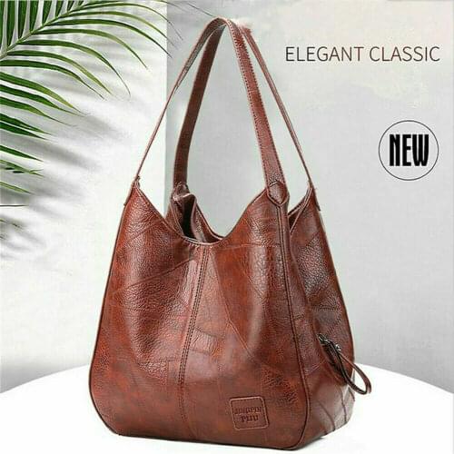 New Fashion Women Ladies Large PU Leather Tote High Quality Female Hobo Shopper Shoulder Bag Travel Handbag