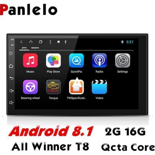 Panlelo S4 8 Cores 2G+16G 2 Din Android Car Radio Double Din Android 8 7" 1024x600 Touch Screen Car GPS Navigation Audio Player