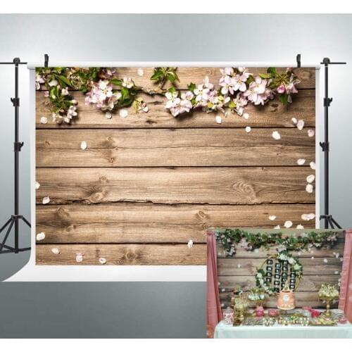 BEIPOTO Vinyl Wedding Flowers Floral Backdrop Wooden Texture Board Floor Photography Backgrounds Baby Bridal Shower birthday
