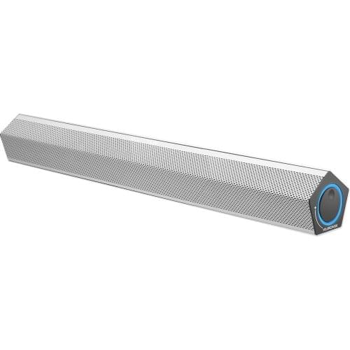 Sanyun SW009 12W Computer Speakers Sound Bar, with Bluetooth 5.0 Function, Full Metal Body, AptX Codec, Built-in 24bit DAC, 2 x