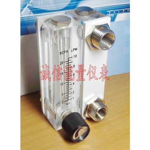 1-10LPM 2-20SCFH LZM-6 adjustable air panel flowmeter nitrogen flowmeter