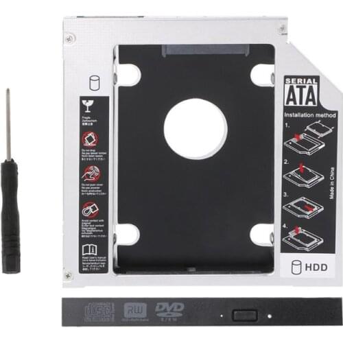 12.7mm 2nd HDD Caddy SATA 3.0 2.5" SSD Case For Laptop ODD DVD/CD-ROM Optical Bay