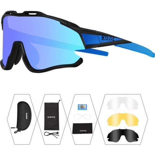 2021 Men Women Polarized Cycling Glasses 4 Lens Road Bike Sunglasses Outdoor Sport Goggle Bicycle MTB Racing Eyewear Mountain
