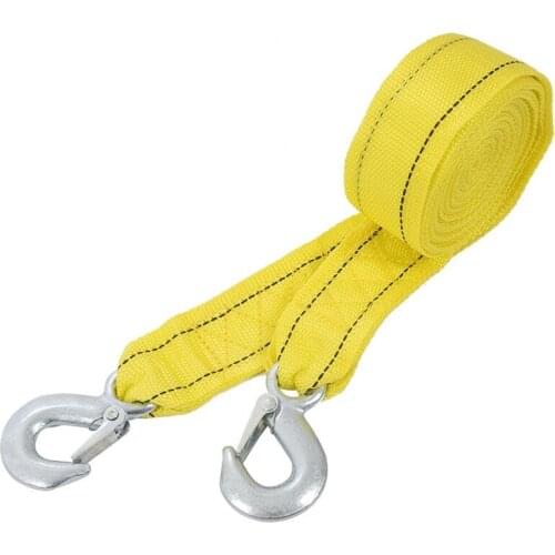 4M Heavy Duty 5 Ton Car Tow Cable Towing Pull Rope Strap Hooks Van Road Recovery