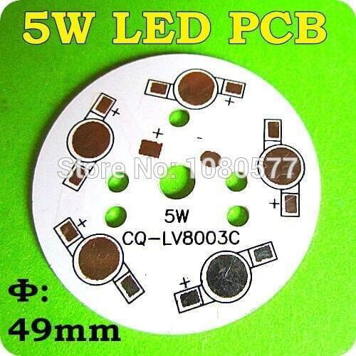 5W 50mm Heat Sink PCB Board, 5W LED Aluminum base plate, 5W LV8003c high power PCB for DIY a LED lamp