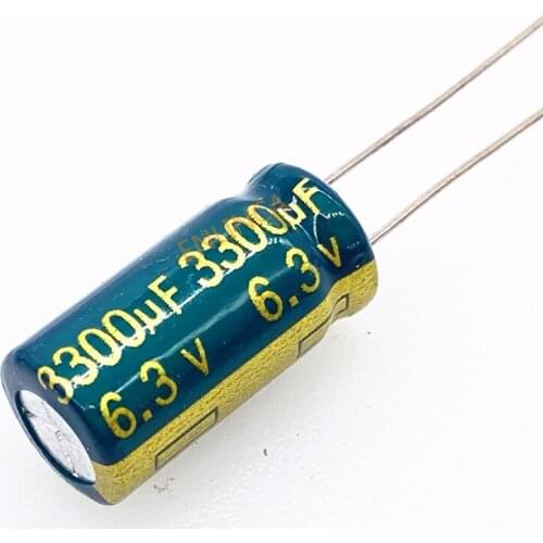 30pcs/lot 6.3v 3300uf 10*20 High-frequency Low-impedance Aluminum Electrolytic Capacitor 3300uf 6.3v 20