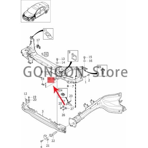 CAR stent 2011-2019vol vov60 cross country v60 s60l s60 cross country s60 front bumper base front bumper fixing bracket