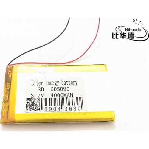 Free shipping 5pcs/lot Polymer lithium ion battery 3.7 V 4000mah 605090 can be customized CE FCC ROHS MSDS
