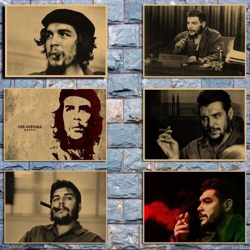 Che Guevara Spiritual Leader Famous Historic Figures Vintage Posters Adornment Kraft Paper Posters Wall Stickers