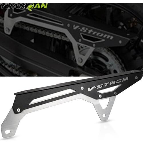 Black/Silver Rear Chain Guard Cover Protector For SUZUKI V-Strom DL 1050 XT 1050A 1050XT VStrom DL1050 DL1050XT 2019 2020 2021