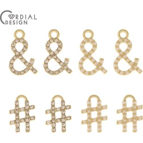 Cordial Design 100Pcs Jewelry Accessories/Imitation Pearl/Symbol Shape/Rhinestone Pendants/Hand Made/Jewelry Findings Components