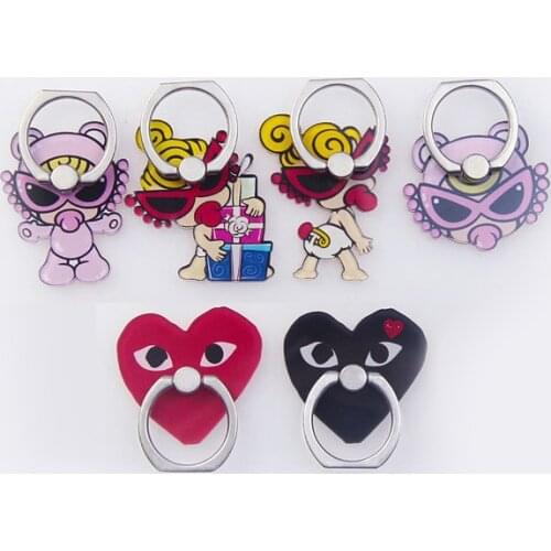 Mobile Phone Holder Cartoon Ring Buckle Bracket Cartoon Phone Holder 360 Finger Ring Cellphone Stand 360 Degrees Rotatable