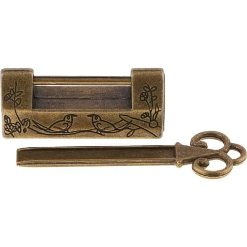 Long key Latch Padlock Kitchen Cabinet Cupboard Luggage Case, Snacks Box Shackle Lock Latch Bolt