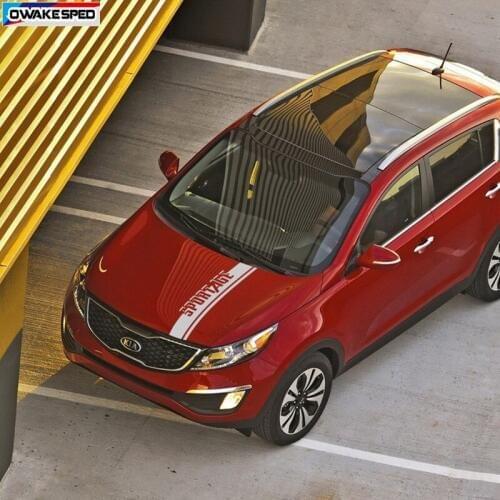 For KIA SPORTAGE Racing Sport Stripes Car Hood Bonnet Sticker Auto Engine Cover Decor Vinyl Decals DIY Exterior Accessories