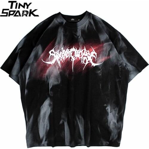 Hip Hop Streetwear Tshirt Men Harajuku Graphic Print T-Shirt 2021 Summer Short Sleeve Tops Tees Cotton Loose Tops Tees Black