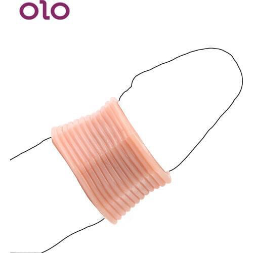 OLO Adult Sex Products Cock Ring 1 Pair Penis Ring Delay Ejaculation Male Chastity Device Screw Shape Sex Toys For Men Two Sizes