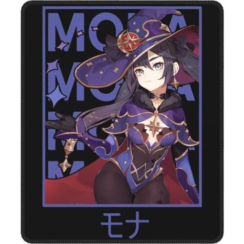 Mona Genshin Impact Gaming Mouse Pad Anime Game Non-Slip Mouse Mats Rubber Gamer Computer Laptop Pad