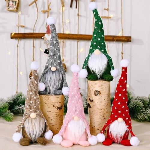 Santa Faceless Doll Christmas Decorations For Home 2021 Merry Christmas Ornament Xmas Gifts Navidad Noel Happy New Year 2022