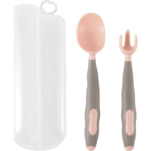 Spoon For Baby Utensils Set Auxiliary Food Silicone Gel Spoon Baby Learn To Eat Training Bendable Soft Spoon Children Tableware