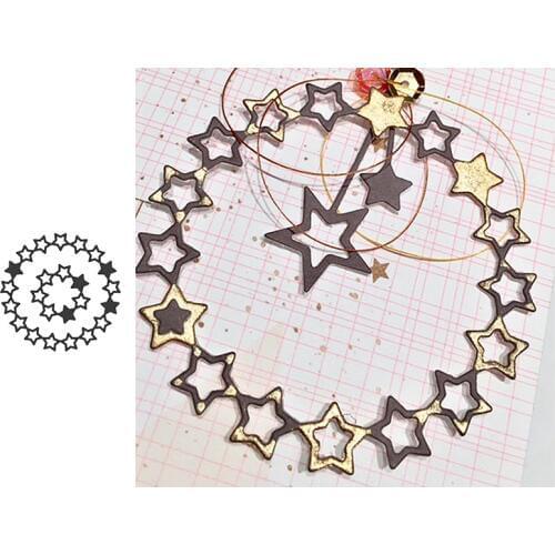 Metal cutting dies 2pcs circle stars cut die mold new 2019 Scrapbook cards making paper craft knife mould blade punch