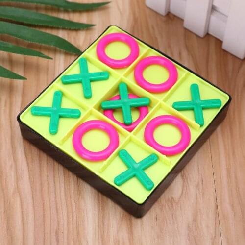 Plastic O X Tic Tac Toe Chess Piece Toys Set Kids Brain Teaser Baby Early Educational Intelligence Development Exercising
