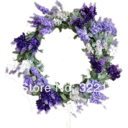 Lavender Wreaths Artificial Flowers Wall Decoration Church Wedding Flower Wreaths Decor
