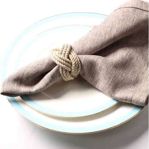 Natural Corn Husk Napkin Ring Rope Woven Napkin Buckle Linen Holders For Thanksgiving Festival Valentines Day Partie Decoration