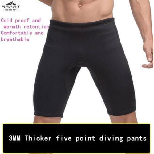 Sbart 320 3MM high grade waterproof diving pants, warm, super elastic, sunscreen, mens five points pants, beach swimming trunks