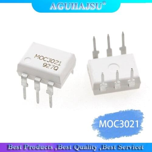 10PCS MOC3021 DIP6 DIP Optical Isolator - Triac/SCR Output