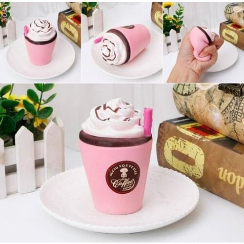 11CM Coffee Cup With Straw Squishy toys Kawaii Scent Slow Rising Squeeze Doll