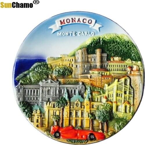 Italian Sicilian Village Aegean Greek creative disk Background Decoration Display Hand-painted ceramic disctourist souvenir