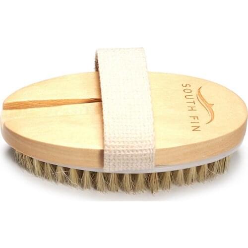 2 In 1 Dry Skin Body Brush Natural Bristle Dead Skin Remover Anti Cellulite Exfoliates Blood Circulation Health Massage Tools