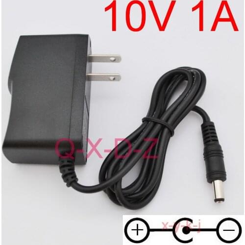 50PCS High quality AC/DC 10V 850mA -1000mA Switching Power Supply adapter Reverse Polarity Negative Inside US plug 10V 1A