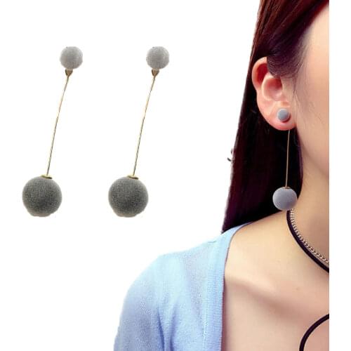 Plush Long Dangle Earrings For Women Girls Boho Bohemian Elegant Style Tassel Earrings Wedding Party Fashion Jewelry Gifts