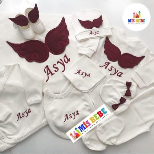 Baby Girl Boy Babies Newborn Clothing 9-pcs Hospital Outlet Custom Fabric Antibacterial Babies Healthy Safe Outfit Sets Dresses