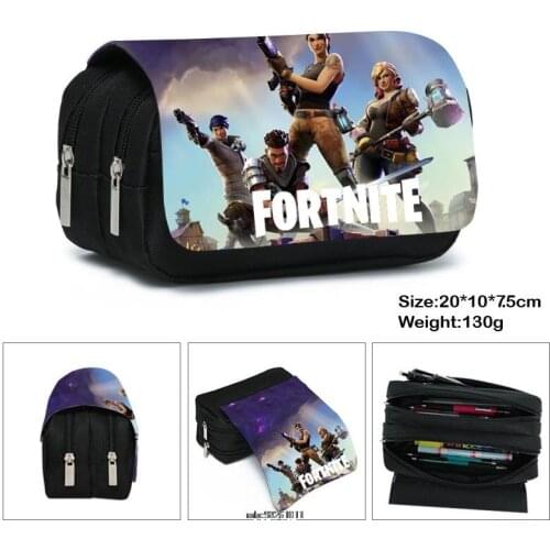 Fortnite action figure model toy Fortnite pencil box boy girl printing stationery box child school gift fashion school bag
