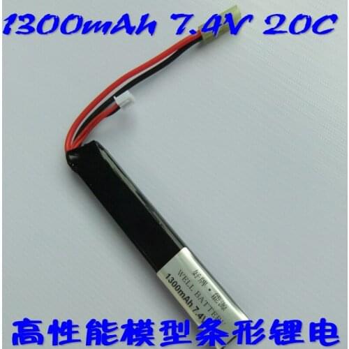 Good brand 1300mAh 7.4V/11.1V 2S/3S 20C high performance model battery long strip lithium battery