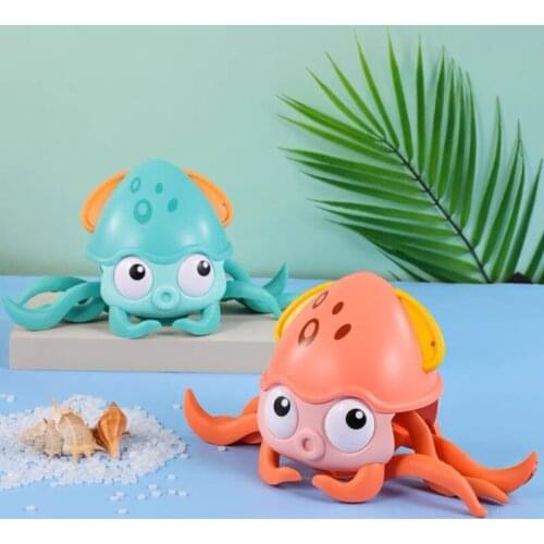 Bathroom Toys Octopus Cartoon Octopus Pull String Beach Water Toys Baby Bathing Clockwork Educational Toys
