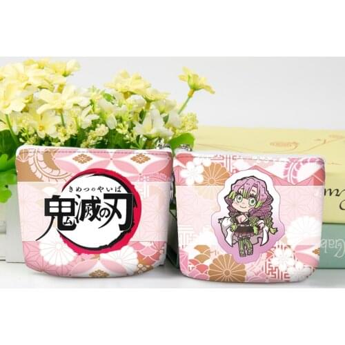 Anime Demon Slayer Penny Purse Kanroji Mitsuri Kimetsu No Yaiba Coin Bag Change Wallet