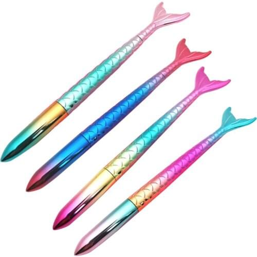 Creative Color Beautiful Fishtail Shape Gel Pen Cartoon Fish Styling Pen Student Small Fresh Girl Gradient Color Fish Tail HCCY