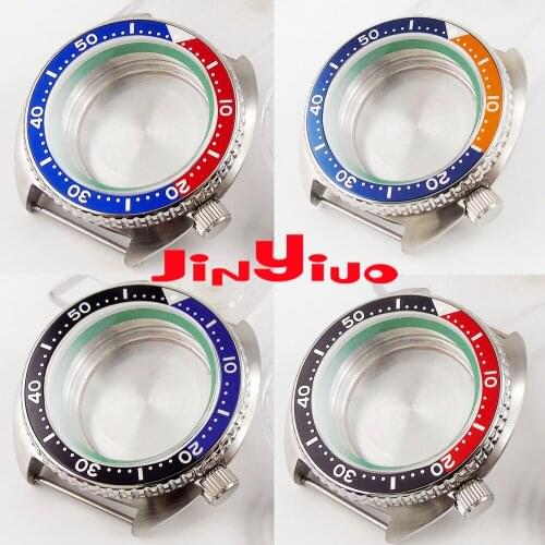 Fit NH35A NH36A MIOTA 8215 ETA2824 2836 Square Black PVD Plated 42mm Watch Case Glass Back Mineral Glass Polished