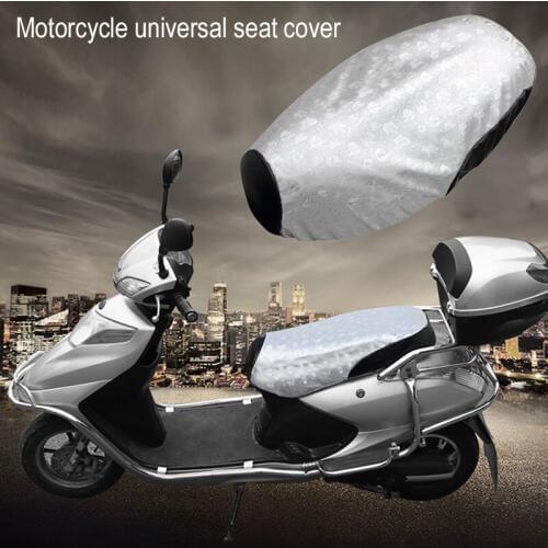 L Silver Pads Motorcycle Seat Cover Durable Waterproof Sun Protection E-Bike