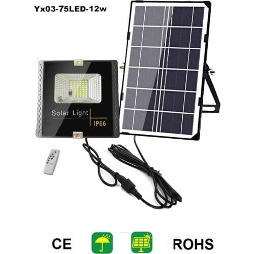 Solar light lamp floodlight LEDs Dark SpotWall FloodOutdoor Emergency Flood indoor remote timer split cable spotlight smart on a