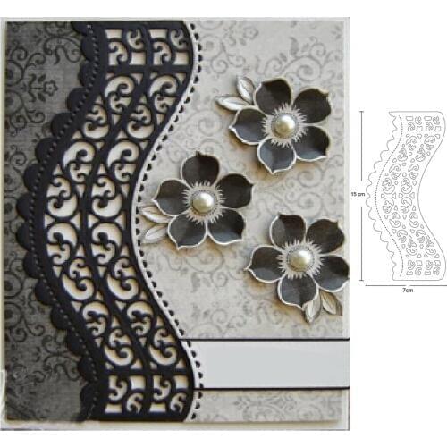 Metal Cutting Dies DIY Etched Pierced Wave Border Dies mould Craft Paper Card Making Scrapbooking Embossing die stencils