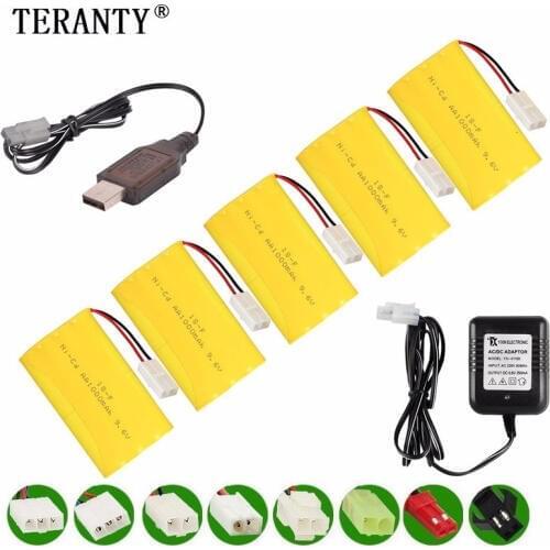 H Model ) Ni-CD 9.6v 1000mah Battery + 9.6v Charger For Rc toy Car Tank Train Robot Boat Gun AA 9.6v Rechargeable Battery Pack